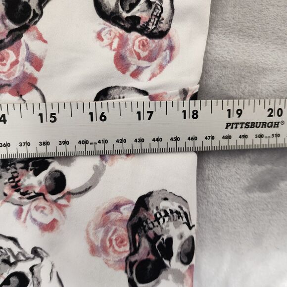 Torrid Dress Womens 14 Skull Rose Print Strappy Criss Cross Fit Flare Skater - Picture 11 of 14